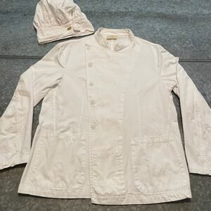 Vintage Chef Coat Jacket and Hat TG 54 US 44 L/XL Le Cotoniere Lombarde Cook